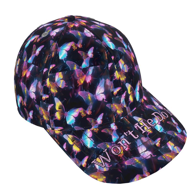 R&RH Womens Floral Inspiration Baseball Cap with floral design and silk satin lining