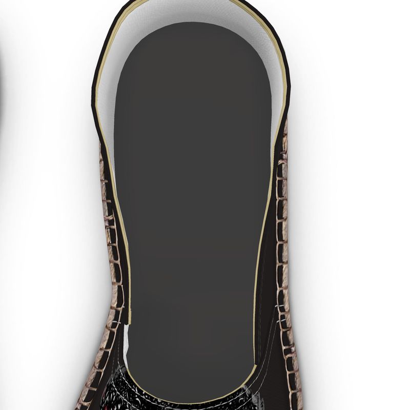 R&RH Women’s Inspirational Black Espadrilles | Handmade Jute Slip-On Shoes