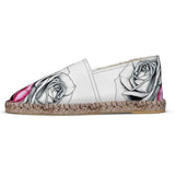 Pink floral print espadrilles with jute insole and non-slip rubber sole — additional view 9