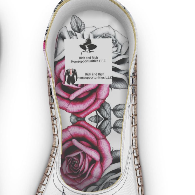 R&RH Women Pink Floral Espadrilles with non-slip rubber sole