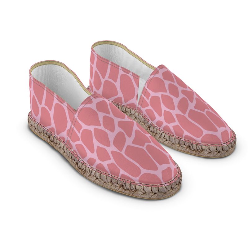 Unisex Pink Abstract Espadrilles