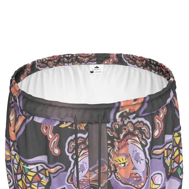 R&RH Purple Abstract Women's Running Shorts made from Rox Sports Jersey fabric