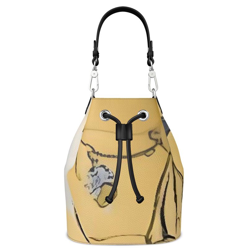 Rich and Rich Pale Yellow Women's Bucket Bag