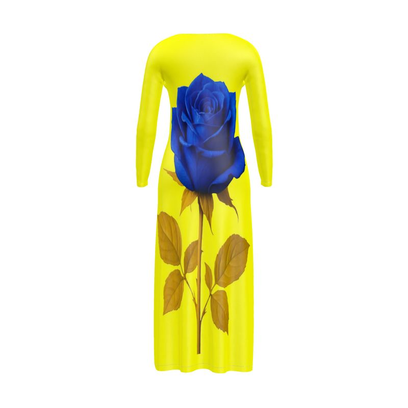 Yellow and Rose Pattern Long Sleeve Slim Fit Ladies Cardigan by Contrado