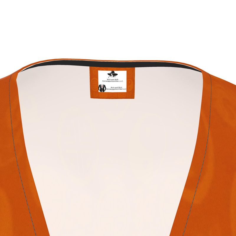 Rich and Rich Orange Feng Shui Inspired Women's Wrap Dress