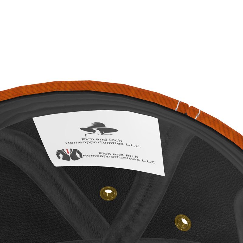 Rich and Rich Orange Feng Shui Designer Unisex Baseball Cap