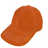 Orange six-panel baseball cap with curved peak and mesh-lined interior — additional view 6