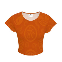 Load image into Gallery viewer, Ladies Orange Feng Shui Inspired Crop Top
