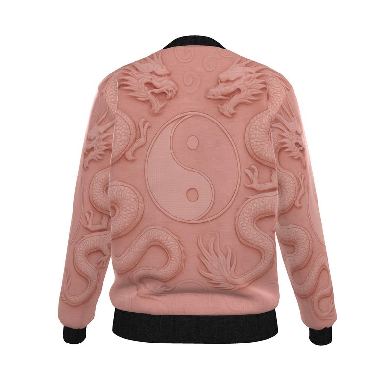 Rich and Rich Pink Dragon Reversible Bomber Jacket for Women