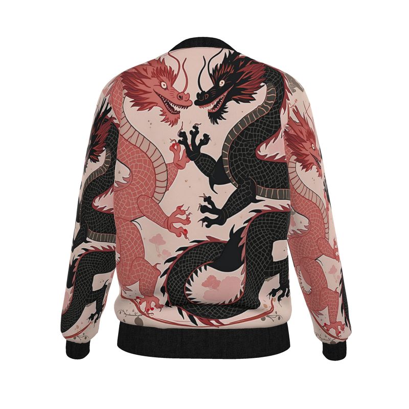 Rich and Rich Pink Dragon Reversible Bomber Jacket for Women