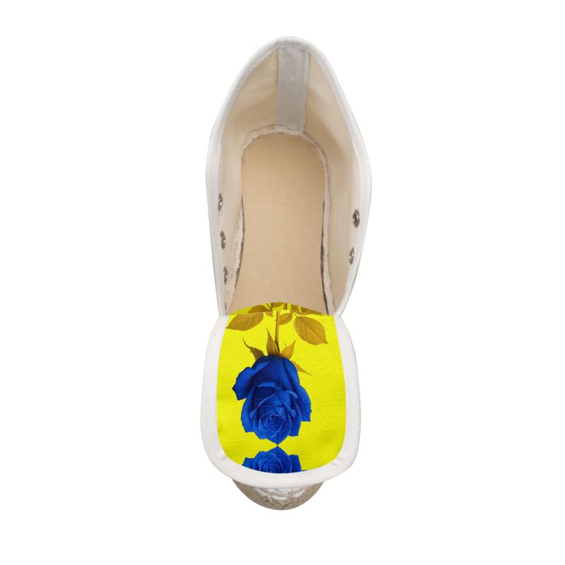 Ladies Wedge Espadrilles with natural jute platform and wedge heel