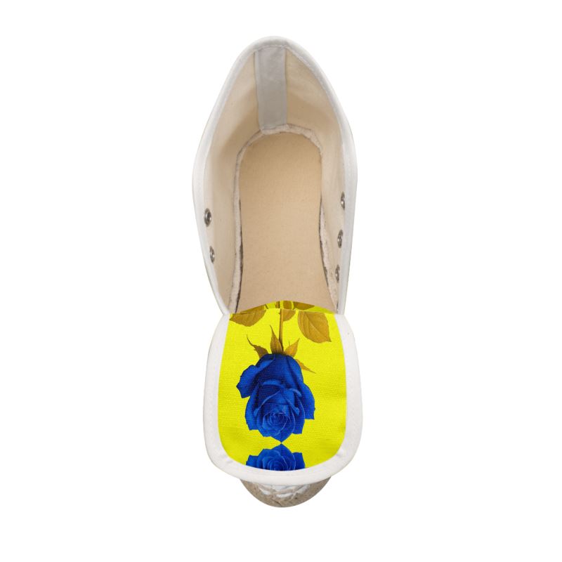 Ladies Wedge Espadrilles with natural jute platform and wedge heel