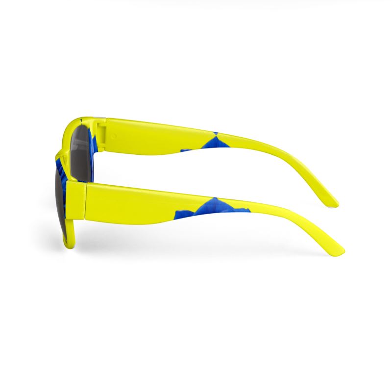 Rich and Rich Yellow and Rose Unisex Designer Sunglasses front view