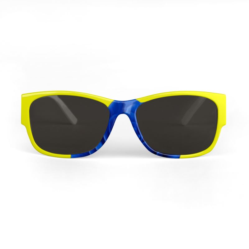 Rich and Rich Yellow and Rose Unisex Designer Sunglasses front view