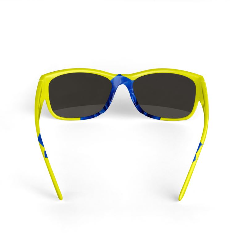 Rich and Rich Yellow and Rose Unisex Designer Sunglasses front view