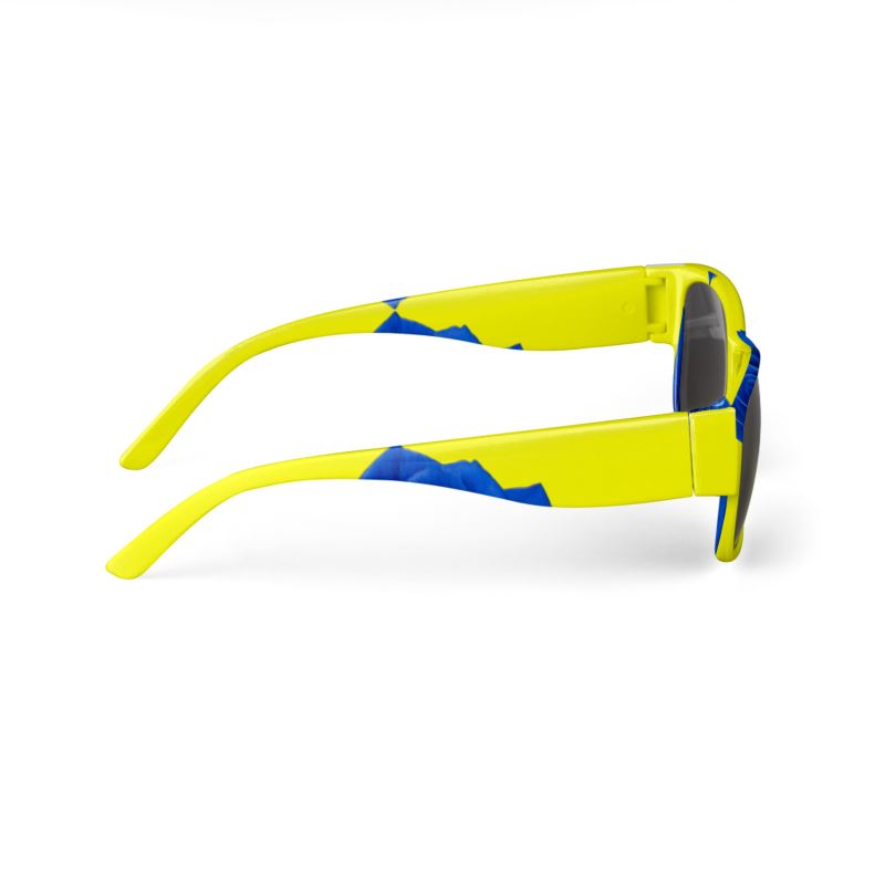 Rich and Rich Yellow and Rose Unisex Designer Sunglasses front view