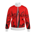 Musical Notes Men's Tracksuit Jacket in black with side stripe detailing