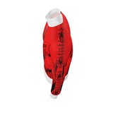 Men's tracksuit jacket with musical notes print and side stripe detailing — rear view