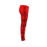 Men's tracksuit pants with musical notes print and side stripe detailing — additional view 8