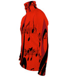 Slim-fit men's roll neck sweater with musical notes print and high neckline — product detail