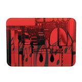 Nappa leather duffle bag with musical notes print and faux suede inner lining — rear view