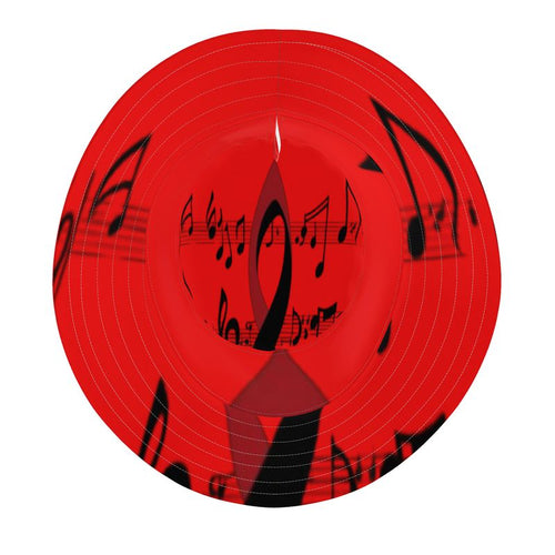 Musical Notes Bucket Hat with reversible music-themed design