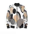 Men's Classic Bomber Jacket with Ribbed Cuffs and Fully Lined Interior