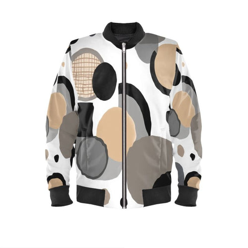 Men's Classic Bomber Jacket with Ribbed Cuffs and Fully Lined Interior