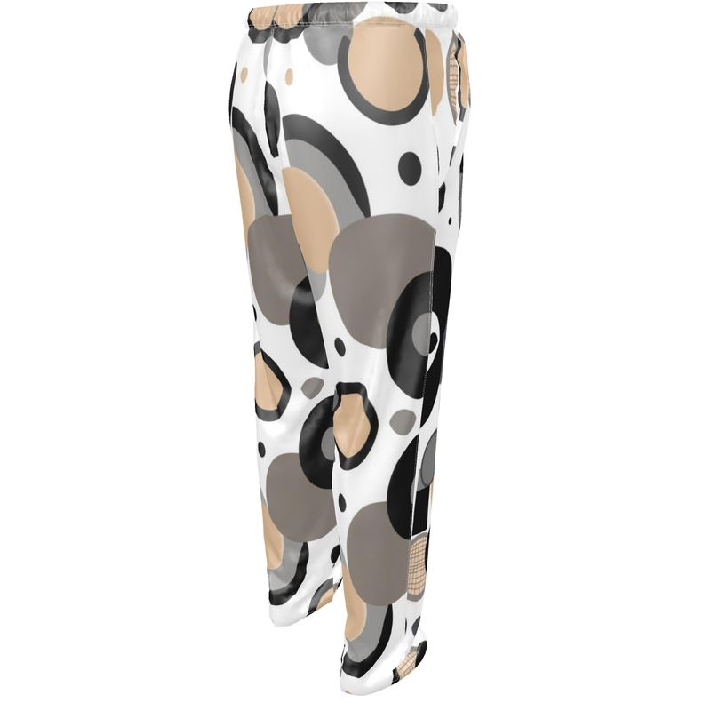 Men's luxury pajama bottoms with mother of pearl buttons and relaxed fit