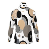 Men's slim-fit roll neck sweater with Circular Dimensions print in fitted long-sleeve silhouette — side view
