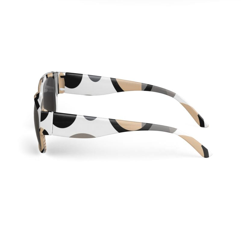 Rich and Rich Earthtone Circular Dimensions Unisex Designer Sunglasses front view