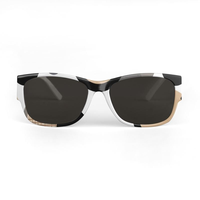 Rich and Rich Earthtone Circular Dimensions Unisex Designer Sunglasses front view