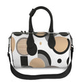 Handmade premium Nappa leather duffle bag with double zip and faux suede lining