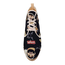 Load image into Gallery viewer, Mghty Caricature Black Hi Top Espadrilles
