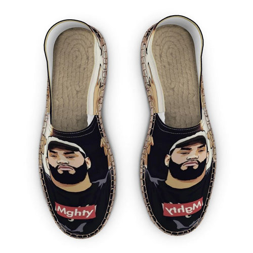 Mghty Unisex Black Espadrilles with jute insole and non-slip rubber sole