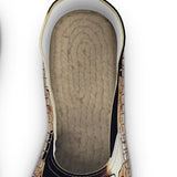 Black unisex espadrilles with caricature print, jute insole and non-slip rubber sole — additional view 6