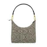 Square Nappa leather hobo bag with detachable handle and two internal pockets — alternate view