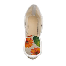 Load image into Gallery viewer, Rich and Rich Women’s Orange Abstract Designer Wedge Espadrilles – Leather &amp; Vegan Options - Rich and Rich Homeopportunities
