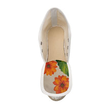Load image into Gallery viewer, Rich and Rich Women’s Orange Abstract Designer Wedge Espadrilles – Leather &amp; Vegan Options - Rich and Rich Homeopportunities
