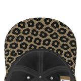 Brown animal print women's six-panel baseball cap with curved peak and breathable mesh lining — additional view 10
