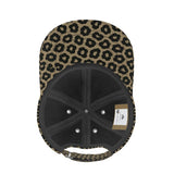 Brown animal print women's six-panel baseball cap with curved peak and breathable mesh lining — additional view 11