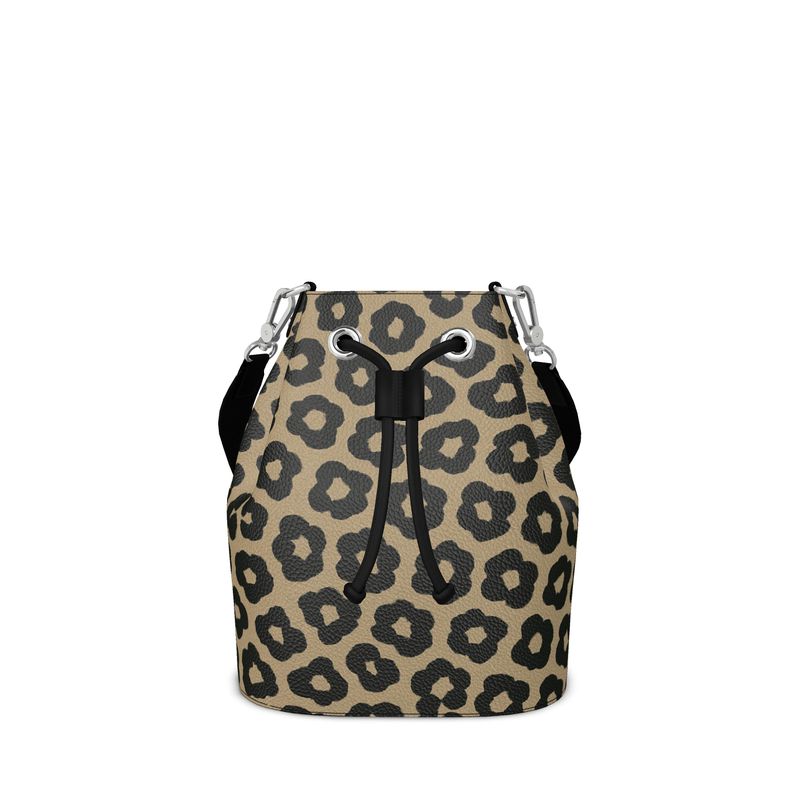 Rich and Rich Animal Print Leather Bucket Bag