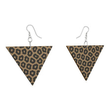 Load image into Gallery viewer, Rich and Rich Safari Animal Print Geometric Shape Women's Wooden Earrings - Rich and Rich Homeopportunities
