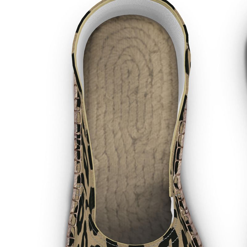 Animal print flat espadrilles with jute insole and rubber non-slip sole — additional view 6