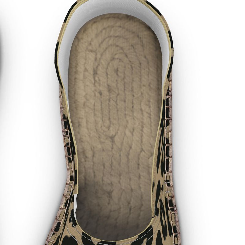Animal print flat espadrilles with jute insole and rubber non-slip sole — additional view 7