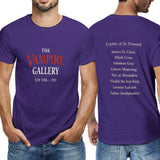 Men's short-sleeve T-shirt from The Vampire Gallery with printed design — side view