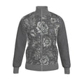Rich and Rich Men's Gray Floral Tracksuit Jacket with floral pattern on gray fabric