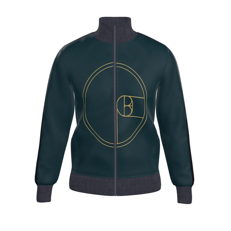 Rich and Rich Men's Navy Blue Circular Designer Tracksuit Jacket