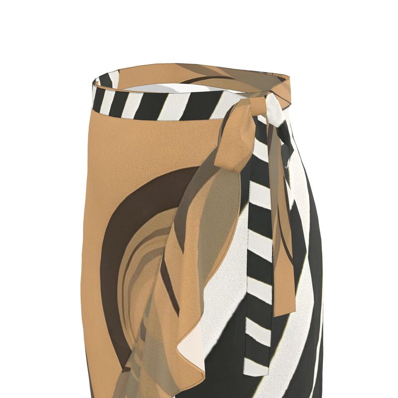 Rich and Rich Designer Earthtone Zebra Print Women's Flounce Skirt