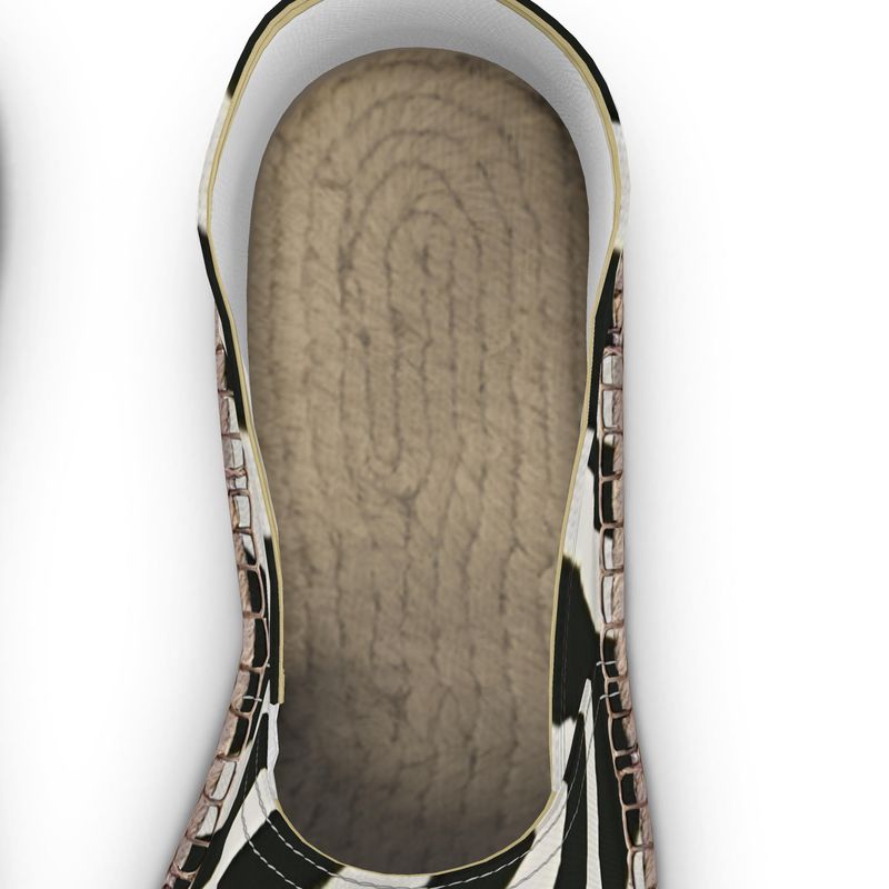 Rich and Rich Earthtone Houndstooth Unisex Espadrilles